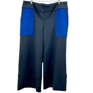 Tamara Malas Lilia Wide Leg Pant Neoprene Blue Black Women's Plus Size 14